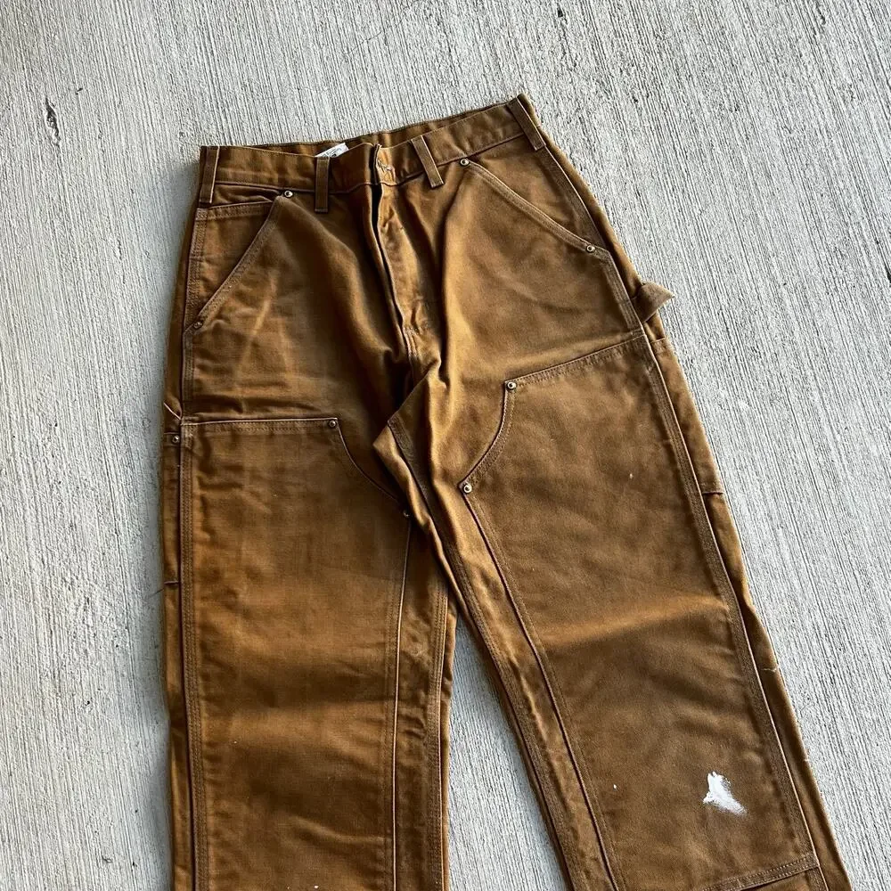 Carhartt brown double knee work wear carpenter pants - Picture 2 of 8